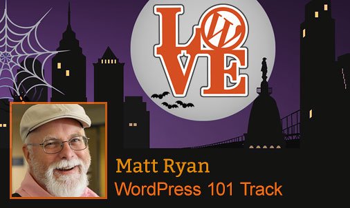 Twitter post from @wordcampphilly for Matt Ryan's WordPress 1010 Track talk on troublshooting